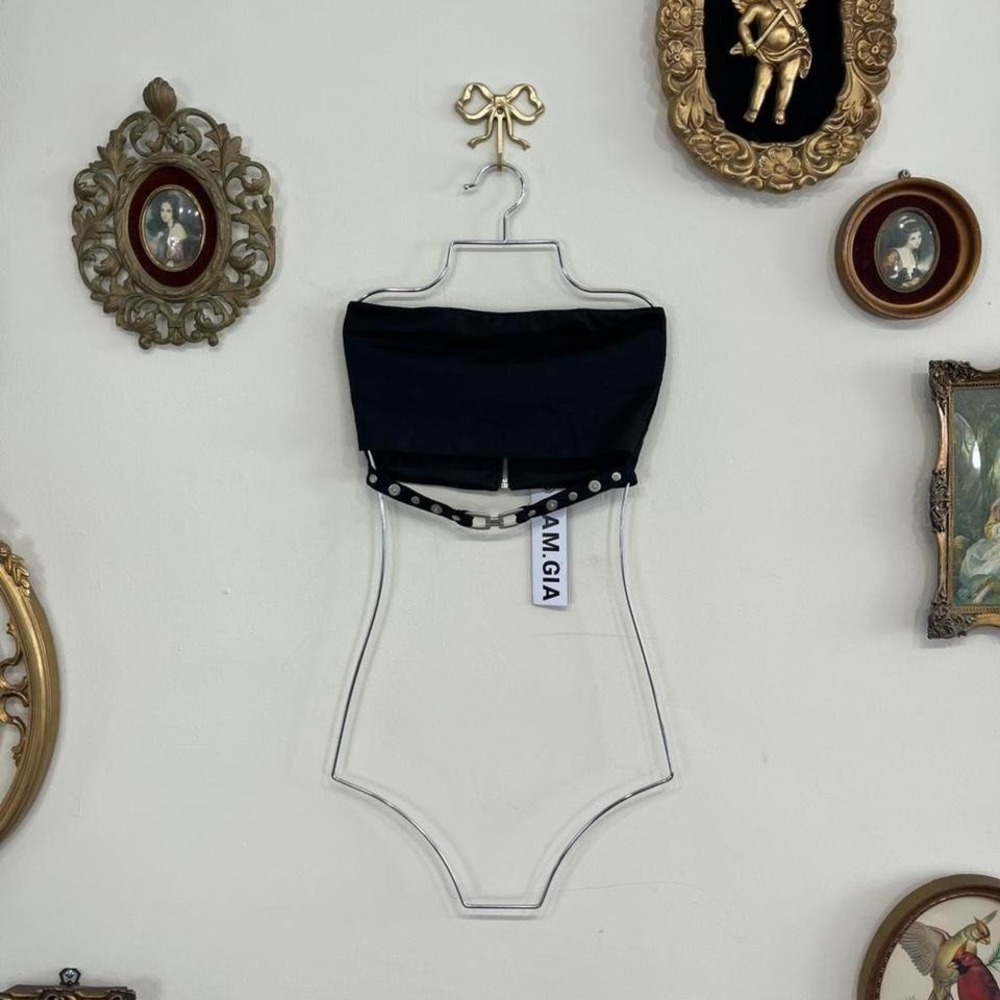 Vintage Y2K I.AM.GIA Black Buckle Strap Tube Top – XS
